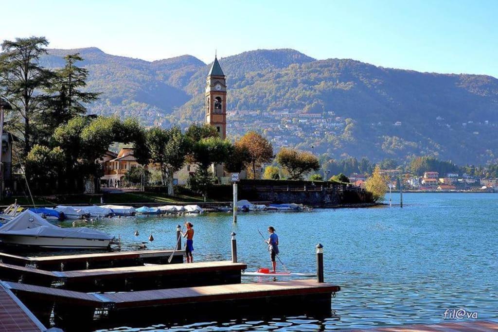 Tresa Bay House - Lugano Lake Lavena Ponte Tresa Luaran gambar